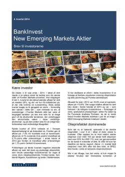 BankInvest New Emerging Markets Aktier