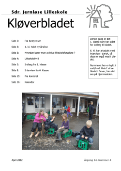 2012 april - Sdr. Jernløse Lilleskole