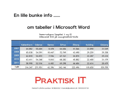En lille bunke info - om tabeller i word (PDF) Demo
