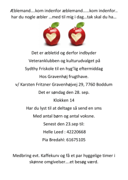 kom indenfor æblemand……kom indenfor.. har du nogle æbler