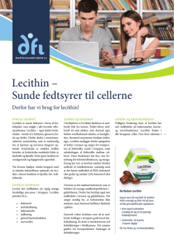 Lecithin – Sunde fedtsyrer til cellerne