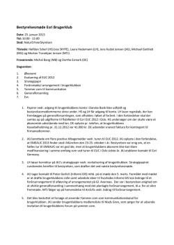 Referat af bestyrelsesmøde den 25. januar 2013