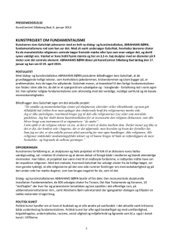 Hent pressemeddelelse (pdf) - KunstCentret Silkeborg Bad