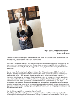 Ny” lærer på Søholmskolen Jeanne Grubbe