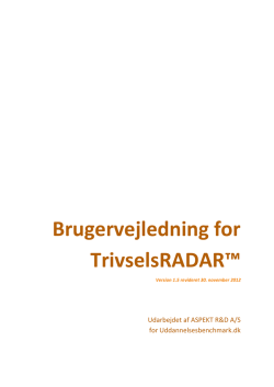 Brugervejledning for TrivselsRADAR™