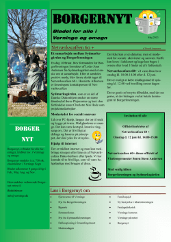 Borgernyt 2013 maj udgivet - Borgerforeningen for Verninge og