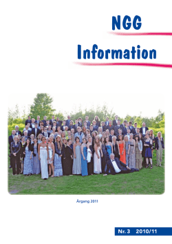 NGG Information 2010/2011 nr. 3 - Nordsjællands Grundskole og