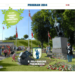 PROGRAM 2014 - De Danske Forsvarsbrødre for Fredericia og