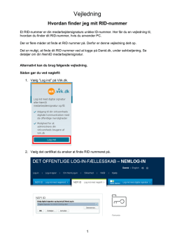 Hvordan finder jeg mit RID-nummer