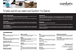 Til lykke med dit nye møbel med Comfort+ fra Gabriel
