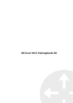 MS Excel 2013 Videregående DK