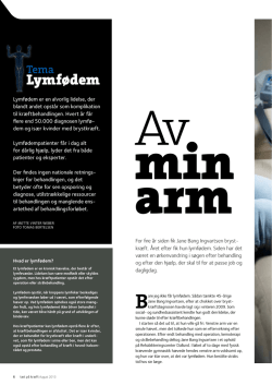 "Av min arm" - Kræftens Bekæmpelse, august 2013