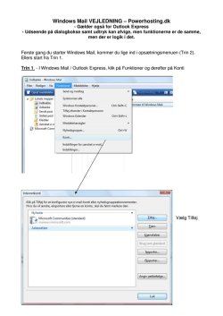 Windows Mail VEJLEDNING – Powerhosting.dk