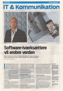 Jyllands-Posten - Software iværksættere vil erobre verden