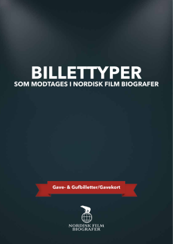 billettyper - Nordisk Film Biografer