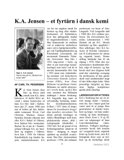 K.A. Jensen – et fyrtårn i dansk kemi