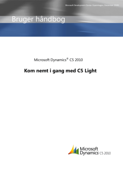 Microsoft Dynamic C5 2010