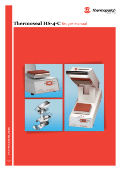 Thermoseal HS-4-C Bruger manual