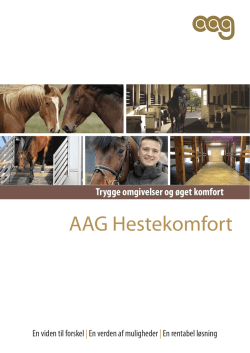 AAG Hestekomfort Katalog - A.A.G. Aalborg Gummivarefabrik A/S