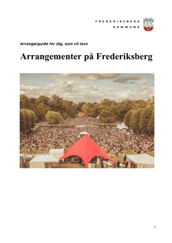 Arrangørguide - Oplev Frederiksberg