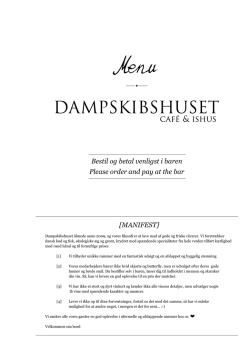 Klik her for at se menuen - Dampskibshuset i Bogense