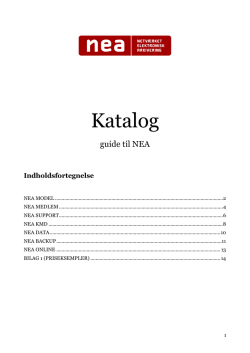 Katalog - NEA - Netværket Elektronisk Arkivering