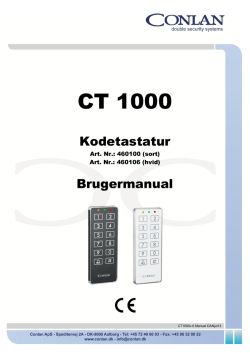 CT1000 Manual