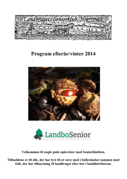 Program efterår/vinter 2014