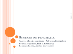 Syntaks og pragmatik