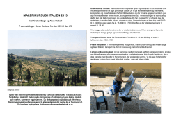 MALERIKURSUS I ITALIEN 2013 - Malerkursus i Italien 2015