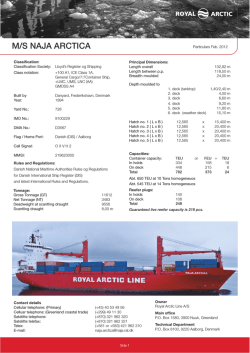 M/S Naja arctica - Royal Arctic Line
