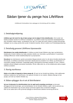 Hvordan kan du tjene penge på LifeWave