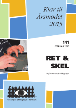 RET & SKEL Klar til Årsmødet 2015