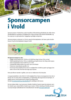 Folder om Sponsorcampen i Vrold 2014