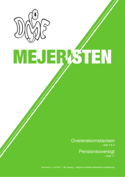 Mejeristen 2 2011 - Danske Mejeristers Fagforening