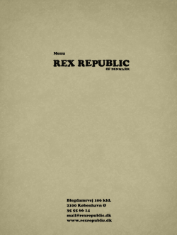 Menukort - Rex Republic