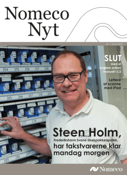 Steen Holm, - Nomeco A/S