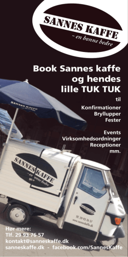 Book Sannes kaffe og hendes lille TUK TUK