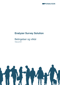 Betingelser og vilkår Enalyzer Survey Solution