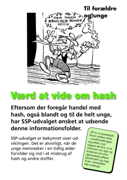 Værd at vide om hash - SSP i Varde Kommune