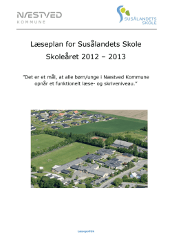 Læseplan for Susålandets Skole Skoleåret 2012 – 2013