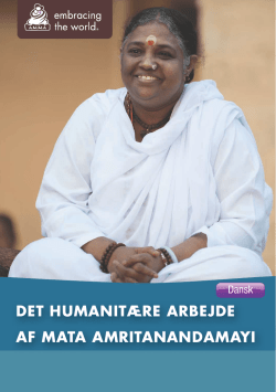 det humanitære arbejde af mata amritanandamayi - Amma