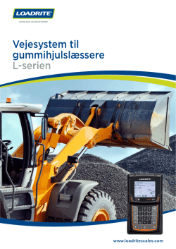 Loadrite vejesystem til læssemaskine L-serie brochure