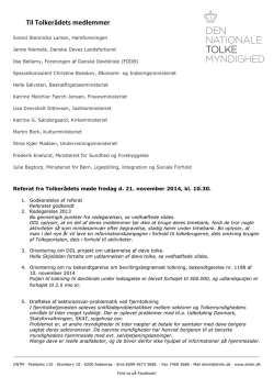 Referat fra Tolkerådets møde den 21. november 2014