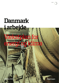 Danmark i arbejde Vækstplan for energi og klima