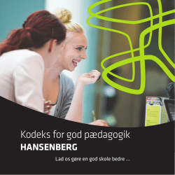 Kodeks for god pædagogik - Hansenberg