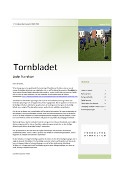 Tornbladet 2014-1-1g - Tornbjerg Gymnasium