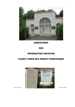 Kirkegårdsregister-sønderjyske grave - Den Store Krig 1914-1918