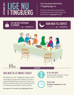 I TINGBJERG - Tingbjerg Forum