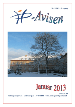 Januar 2013 - Holmegaardsparken.dk